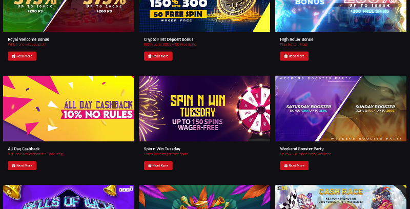 royal stars casino bonuses