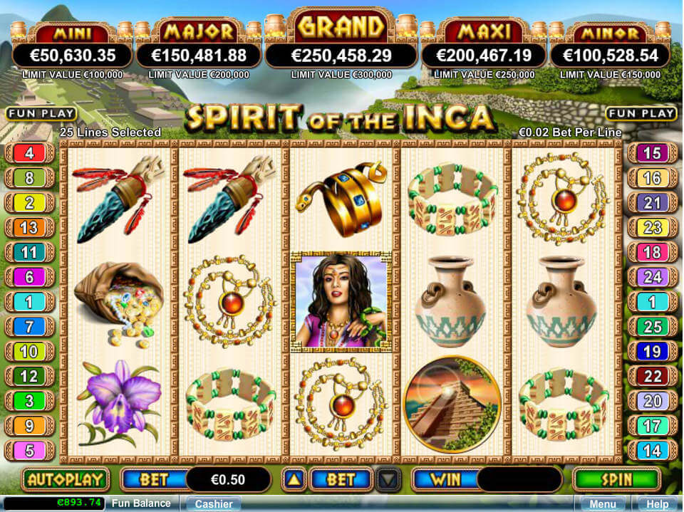 screenshot from the spirit of the inca game