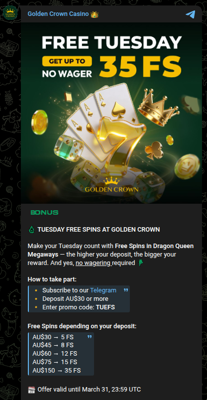 telegram casinos free spins