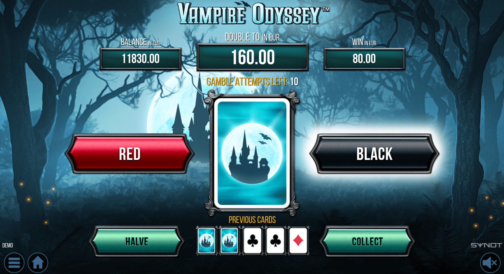 vampire odyssey gamble feature